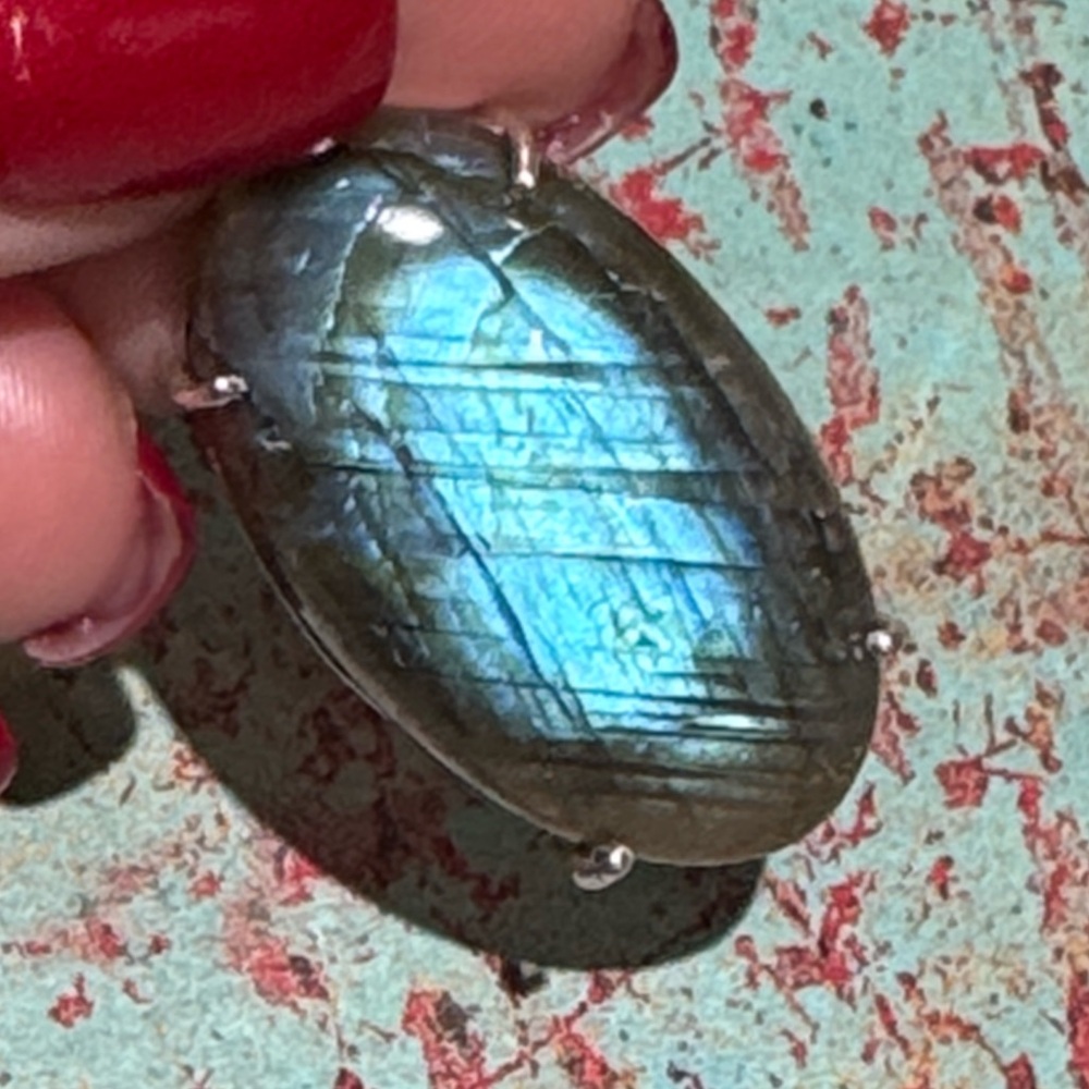 Fiery Labradorite Silver Ring - image 4